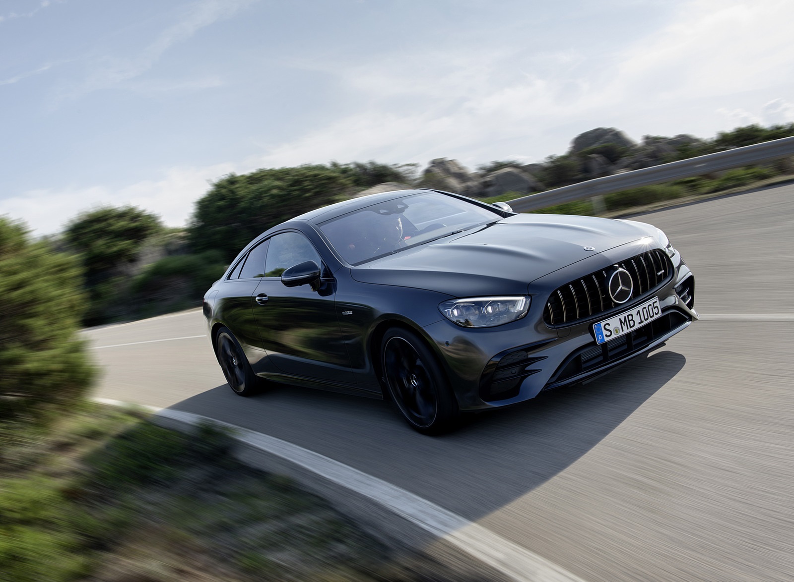 2021 Mercedes-AMG E 53 Coupe (Color: Graphite Grey Metallic) Front Three-Quarter Wallpapers (2)