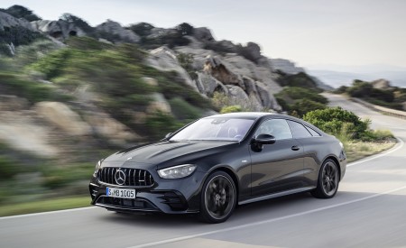 2021 Mercedes-AMG E 53 Coupe (Color: Graphite Grey Metallic) Front Three-Quarter Wallpapers 450x275 (4)