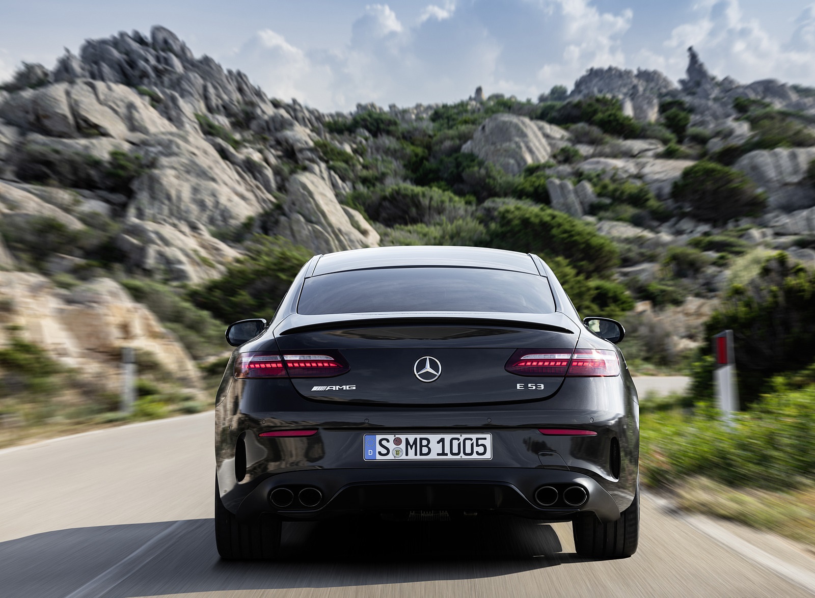 2021 Mercedes-AMG E 53 Coupe (Color: Graphite Grey Metallic) Rear Wallpapers #11 of 37
