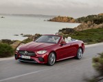 2021 Mercedes-Benz E 450 4MATIC Cabriolet AMG Line (Color: Designo Hyacinth Red Metallic) Front Three-Quarter Wallpapers 150x120