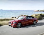 2021 Mercedes-Benz E 450 4MATIC Cabriolet AMG Line (Color: Designo Hyacinth Red Metallic) Front Three-Quarter Wallpapers 150x120