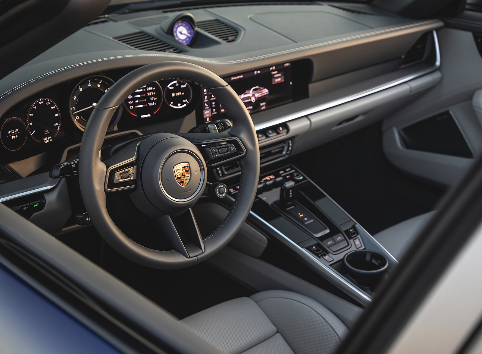 2021 Porsche 911 Targa 4 (Color: Gentian Blue) Interior Steering Wheel Wallpapers #60 of 126