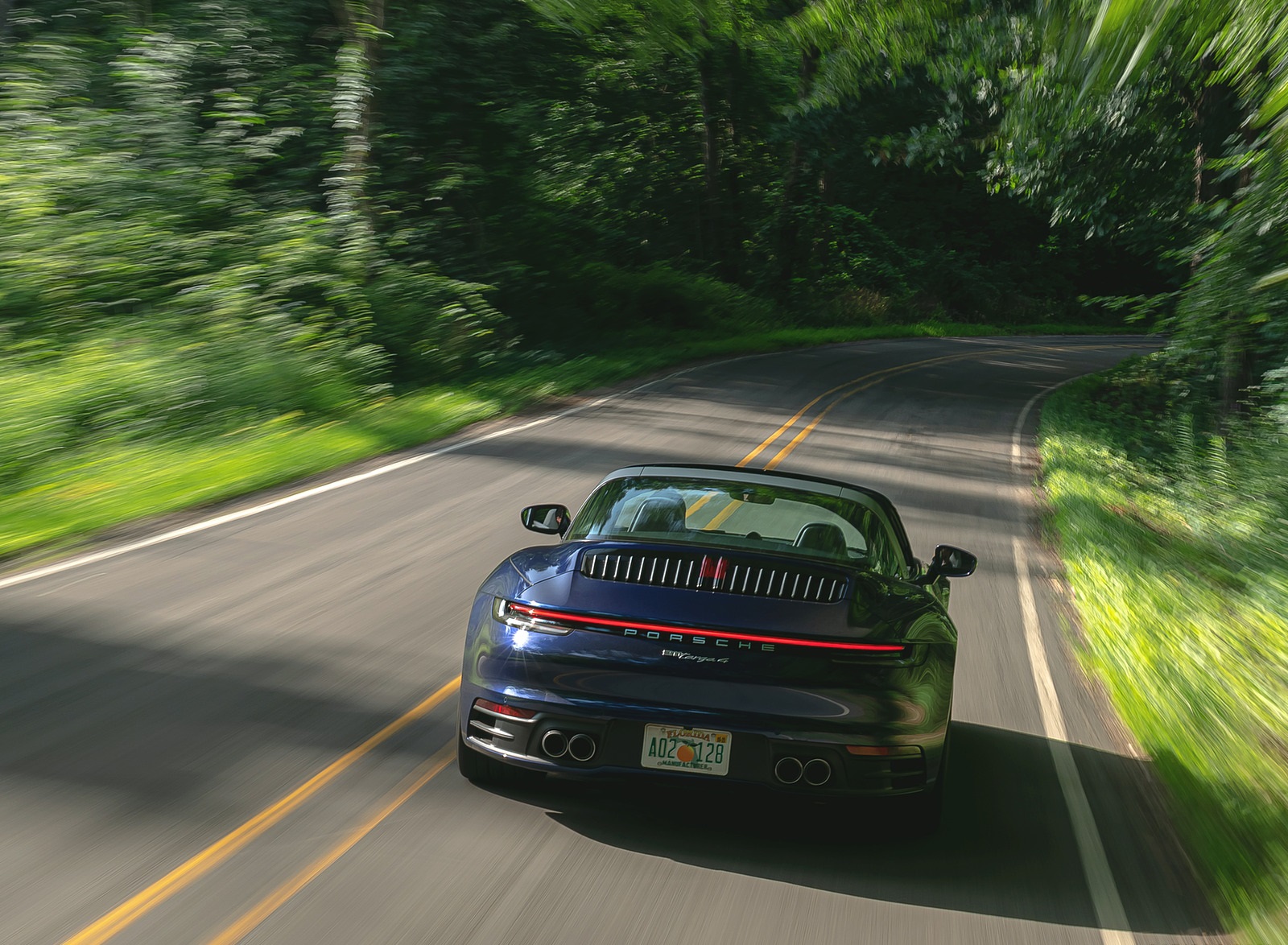 2021 Porsche 911 Targa 4 (Color: Gentian Blue) Rear Wallpapers #16 of 126