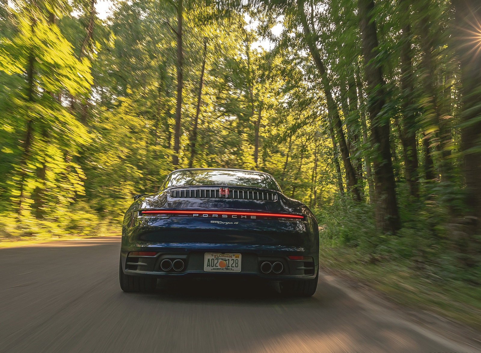 2021 Porsche 911 Targa 4 (Color: Gentian Blue) Rear Wallpapers #17 of 126