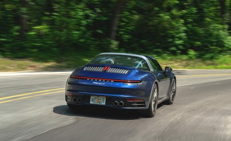 2021 Porsche 911 Targa 4 (Color: Gentian Blue) Rear Wallpapers 450x275 (11)