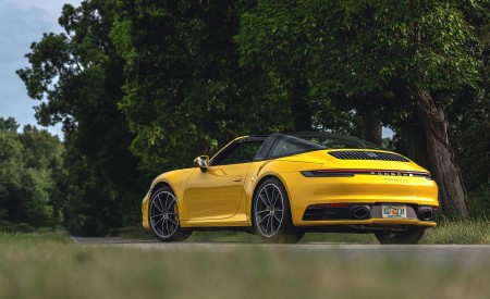 2021 Porsche 911 Targa 4S (Color: Racing Yellow) Rear Three-Quarter Wallpapers 450x275 (17)