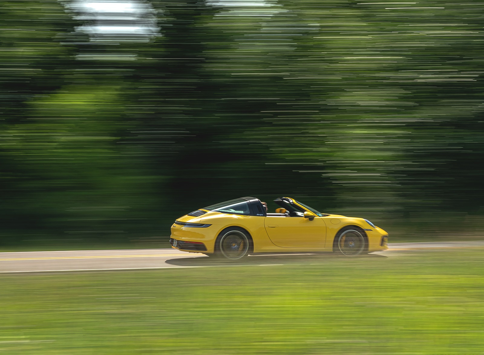 2021 Porsche 911 Targa 4S (Color: Racing Yellow) Rear Three-Quarter Wallpapers (3)