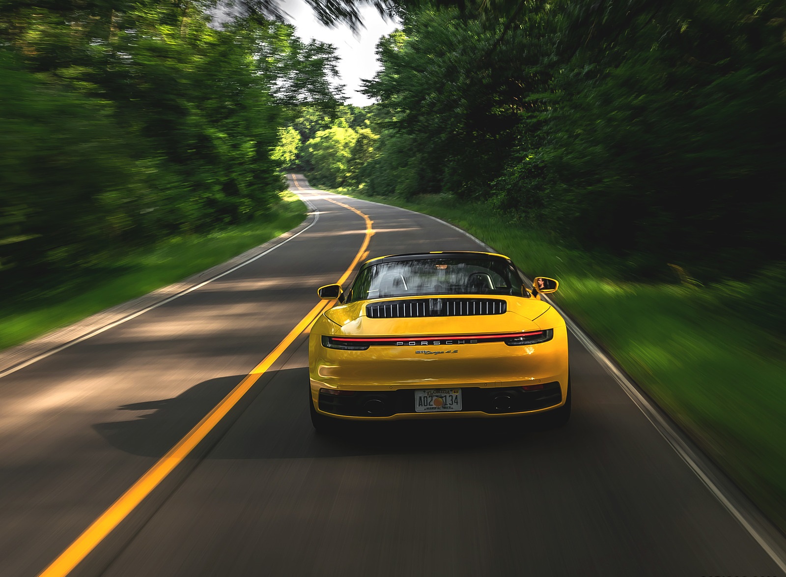 2021 Porsche 911 Targa 4S (Color: Racing Yellow) Rear Wallpapers (5)