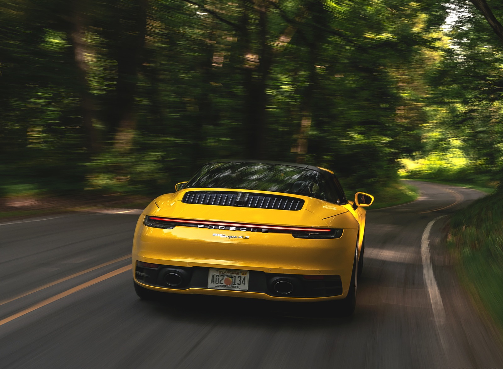 2021 Porsche 911 Targa 4S (Color: Racing Yellow) Rear Wallpapers (7)