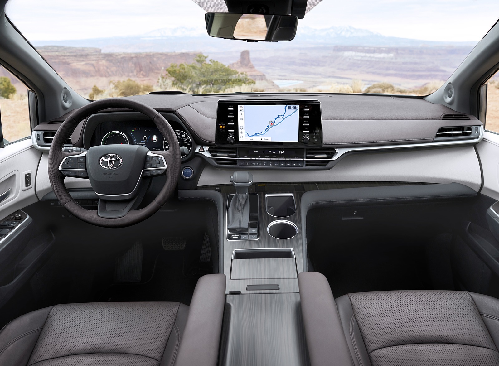 2021 Toyota Sienna Platinum Hybrid Interior Cockpit Wallpapers #15 of 19