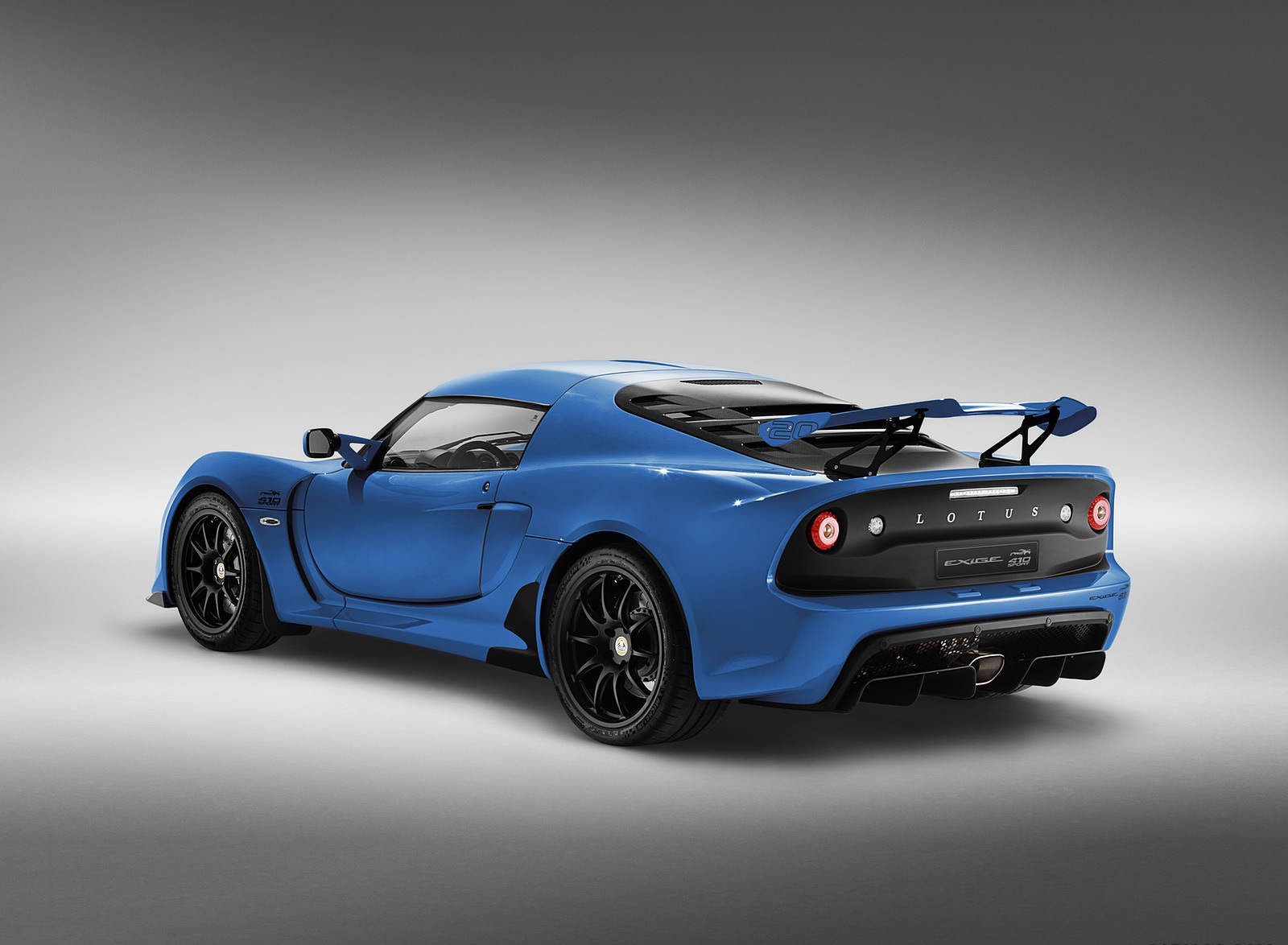 2020 Lotus Exige Sport 410 20th Anniversary (Color: Laser Blue) Rear Three-Quarter Wallpapers #13 of 15