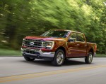 2021 Ford F-150 Lariat (Color: Rapid Red Metallic) Front Three-Quarter Wallpapers 150x120