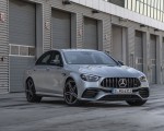 2021 Mercedes-AMG E 63 S 4MATIC+ (Color: High-Tech Silver Metallic) Front Three-Quarter Wallpapers 150x120