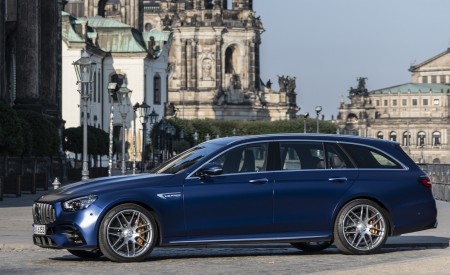 2021 Mercedes-AMG E 63 S Estate 4MATIC+ (Color: Designo Magno Brilliant Blue) Side Wallpapers 450x275 (37)