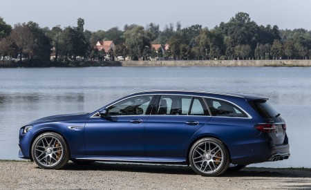 2021 Mercedes-AMG E 63 S Estate 4MATIC+ (Color: Designo Magno Brilliant Blue) Side Wallpapers 450x275 (31)