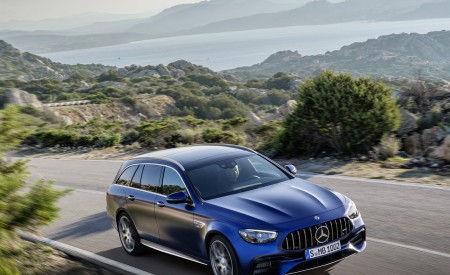 2021 Mercedes-AMG E 63 S Estate (Color: Brilliant Blue Magno) Front Three-Quarter Wallpapers 450x275 (70)