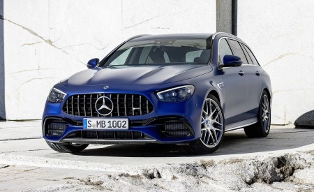 2021 Mercedes-AMG E 63 S Estate (Color: Brilliant Blue Magno) Front Three-Quarter Wallpapers 450x275 (80)