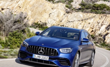 2021 Mercedes-AMG E 63 S Estate (Color: Brilliant Blue Magno) Front Wallpapers 450x275 (68)