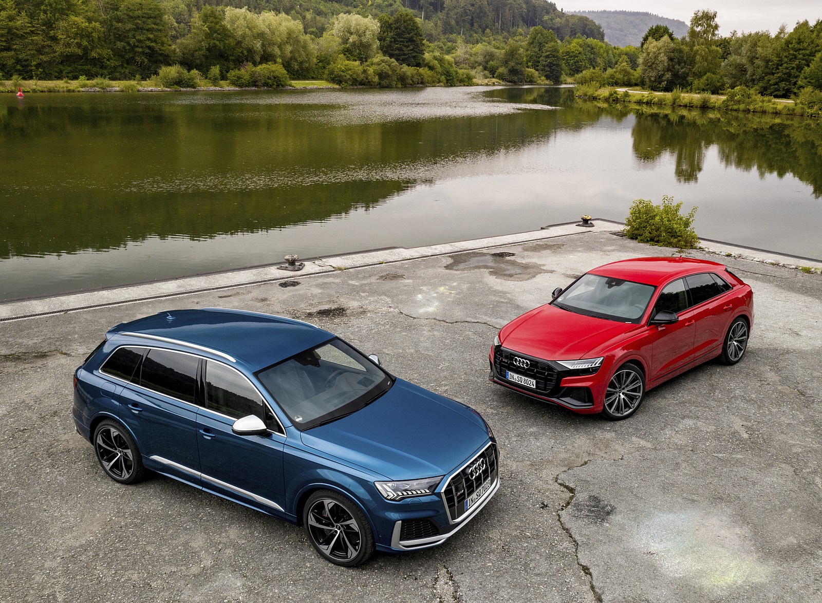 2021 Audi SQ7 (Color: Atoll Blue) and Audi SQ8 Wallpapers #50 of 65