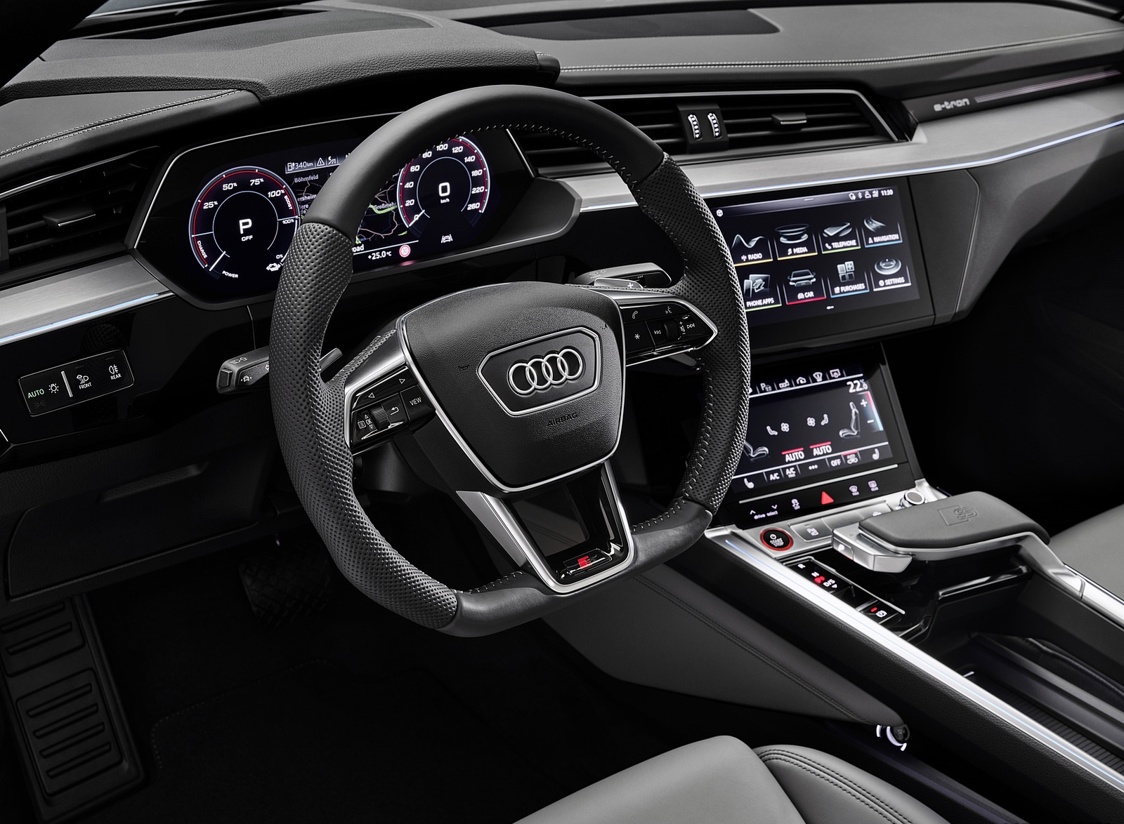 2021 Audi e-tron S Sportback Interior Steering Wheel Wallpapers #50 of 76