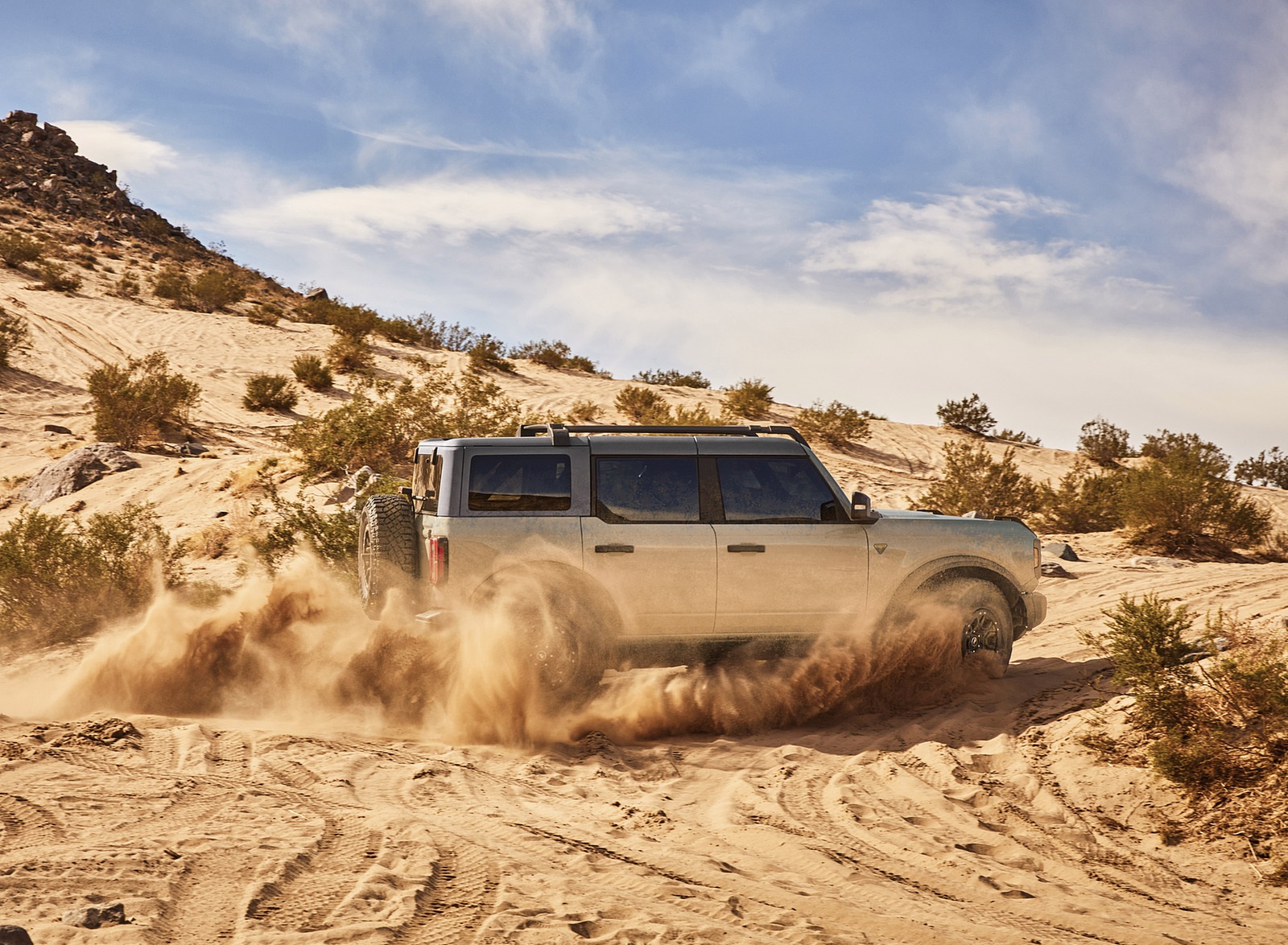 2021 Ford Bronco Badlands Four-Door (Color: Cactus Gray) Side Wallpapers (5)