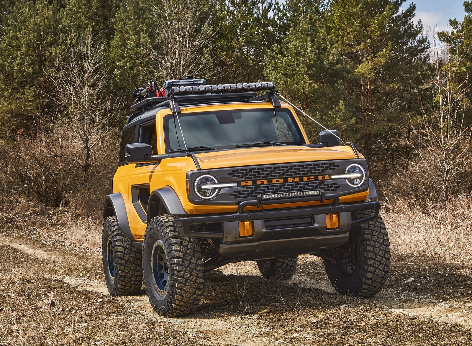 2021 Ford Bronco Two-Door (Color: Cyber Orange) Front Wallpapers (1)