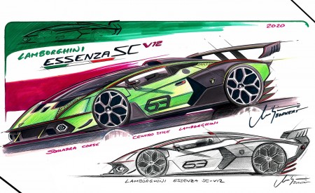 2021 Lamborghini Essenza SCV12 Design Sketch Wallpapers 450x275 (28)