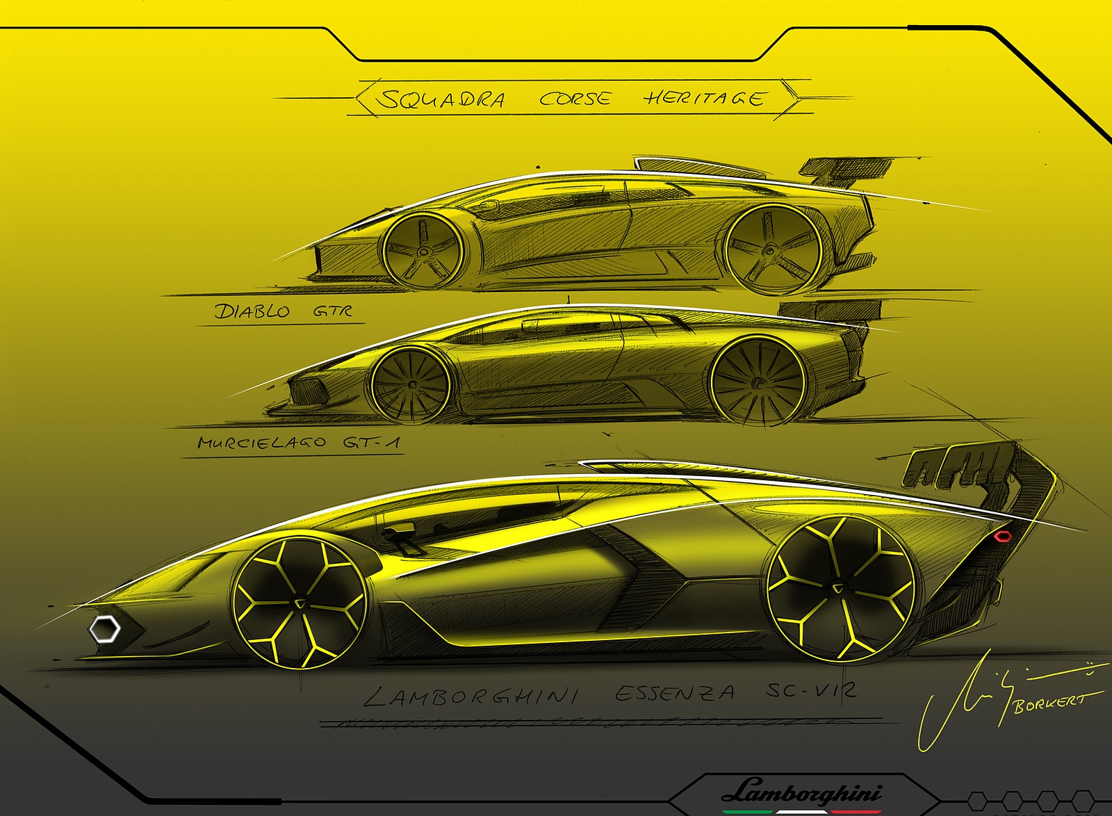 2021 Lamborghini Essenza SCV12 Design Sketch Wallpapers #31 of 36