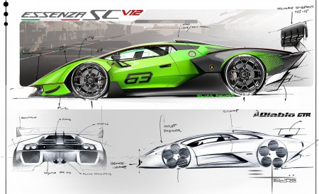 2021 Lamborghini Essenza SCV12 Design Sketch Wallpapers 450x275 (29)