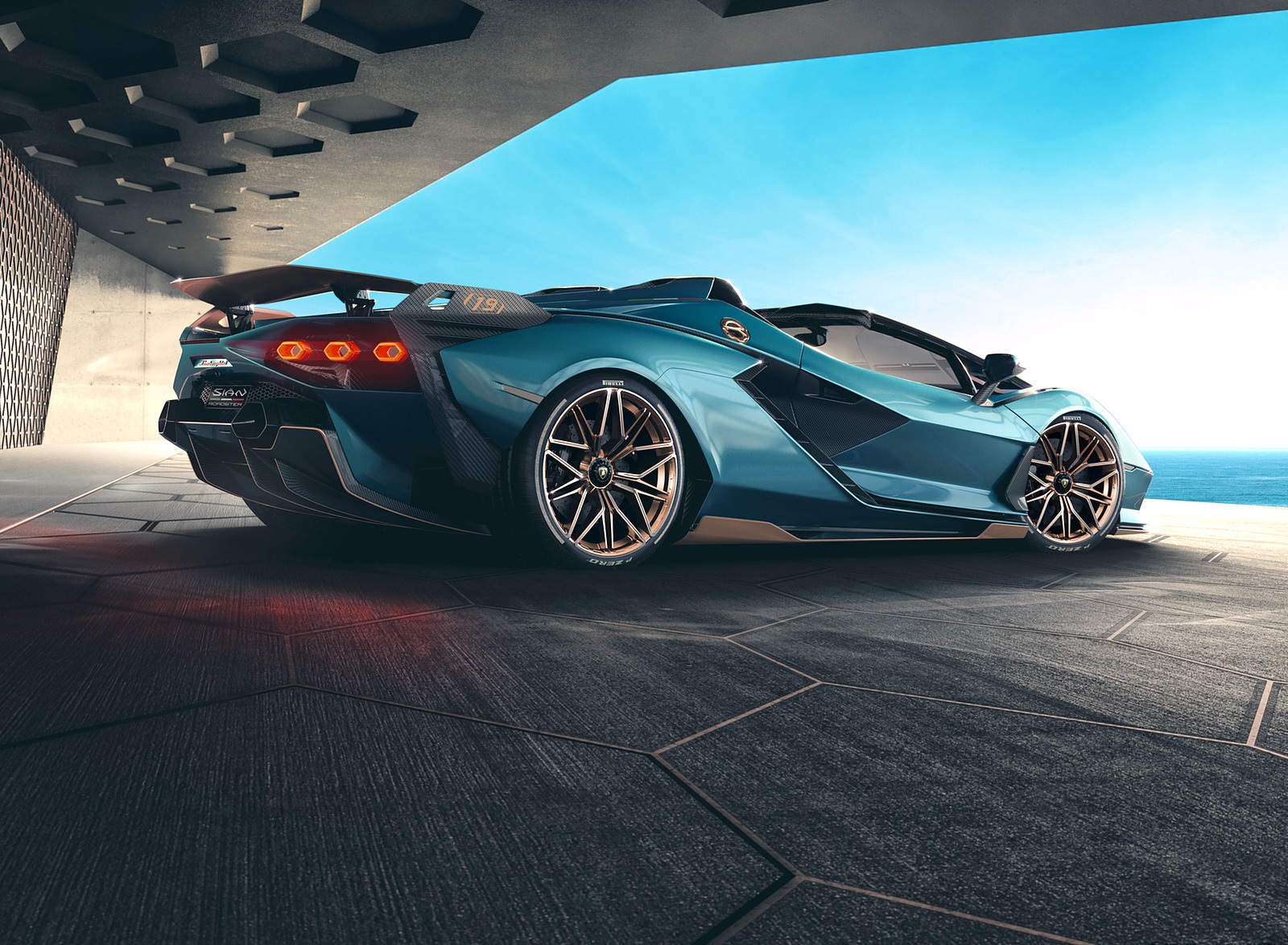 2021 Lamborghini Sián Roadster Rear Three-Quarter Wallpapers #10 of 19