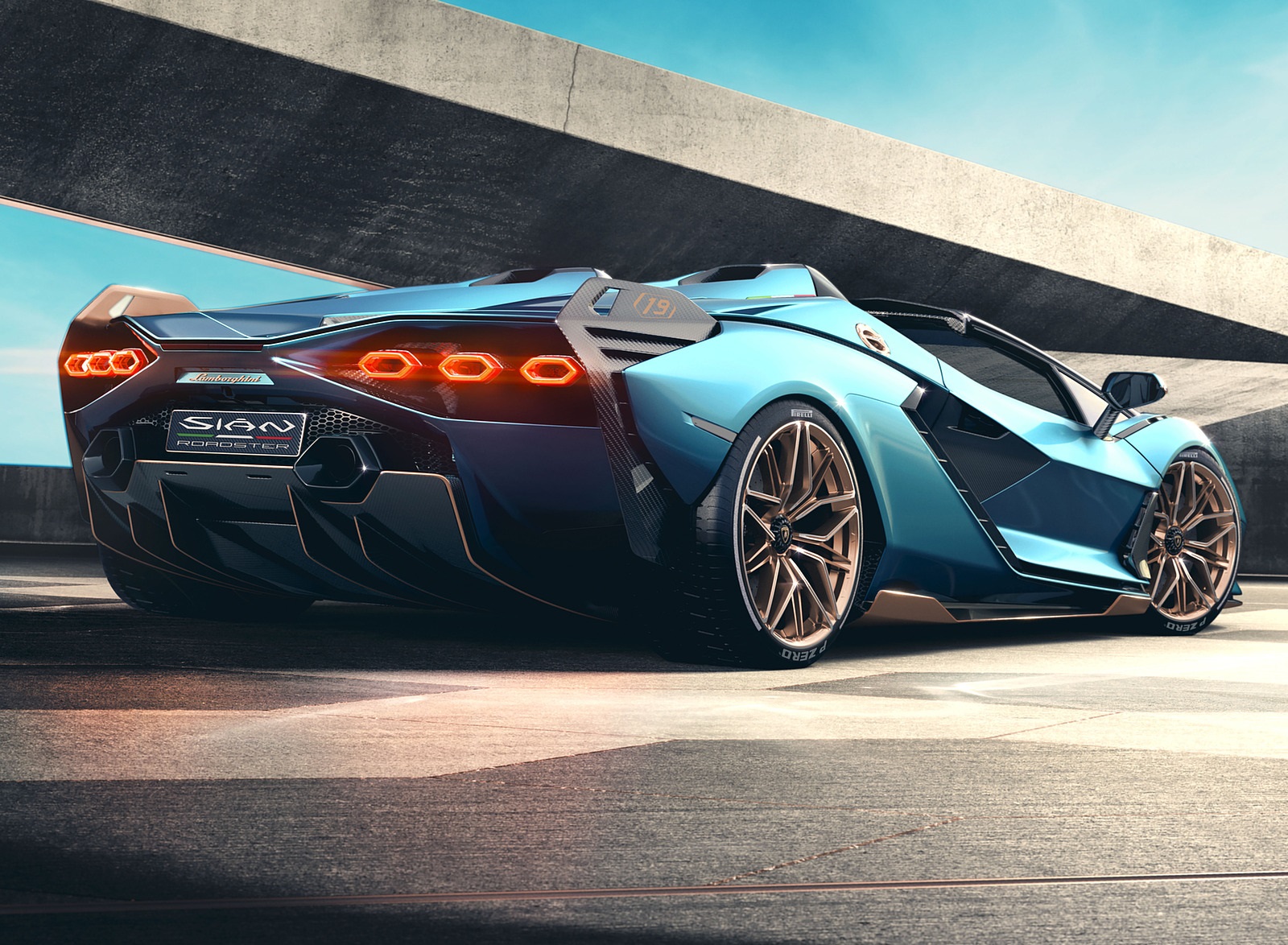 2021 Lamborghini Sián Roadster Rear Three-Quarter Wallpapers #6 of 19