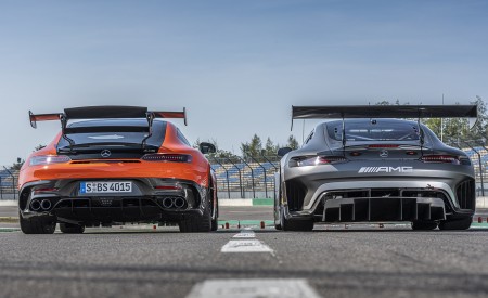 2021 Mercedes-AMG GT Black Series (Color: Magma Beam) and AMG GT3 Racing Car Wallpapers 450x275 (46)