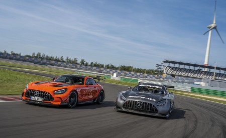 2021 Mercedes-AMG GT Black Series (Color: Magma Beam) and AMG GT3 Racing Car Wallpapers 450x275 (36)