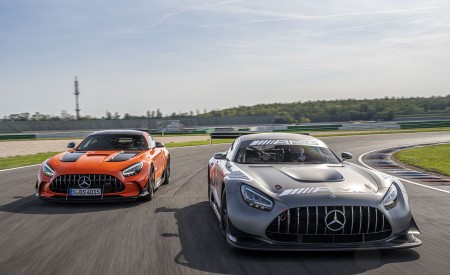 2021 Mercedes-AMG GT Black Series (Color: Magma Beam) and AMG GT3 Racing Car Wallpapers 450x275 (35)