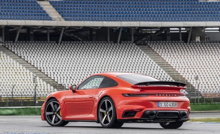 2021 Porsche 911 Turbo (Color: Lava Orange) Rear Three-Quarter Wallpapers  450x275 (91)