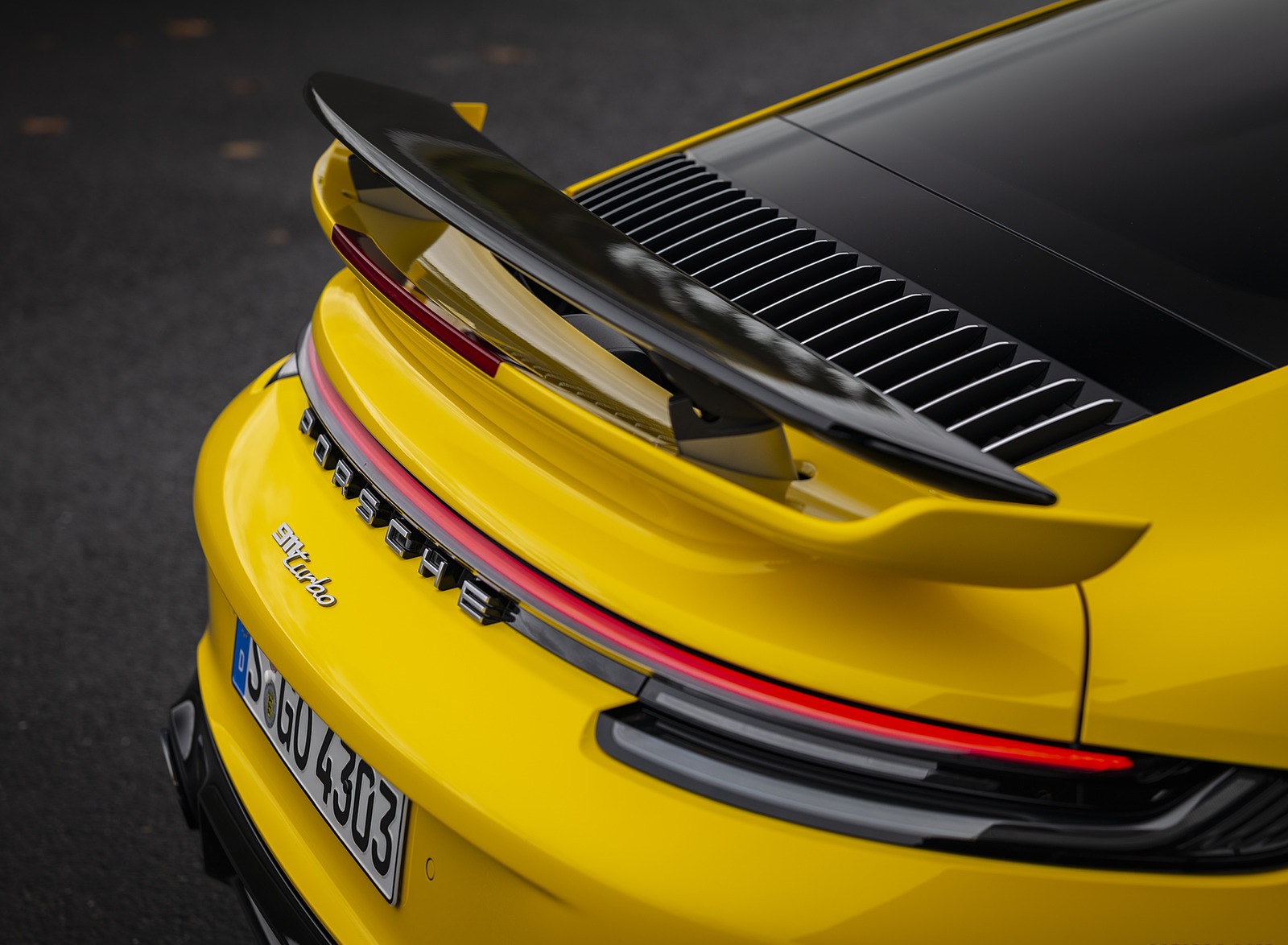 2021 Porsche 911 Turbo (Color: Racing Yellow) Spoiler Wallpapers #26 of 225