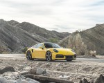 2021 Porsche 911 Turbo (Color: Racing Yellow; US-Spec) Front Three-Quarter Wallpapers 150x120