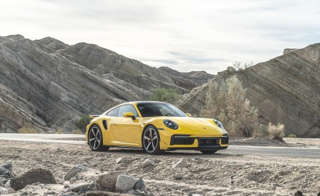 2021 Porsche 911 Turbo (Color: Racing Yellow; US-Spec) Front Three-Quarter Wallpapers 450x275 (149)