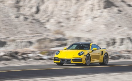 2021 Porsche 911 Turbo (Color: Racing Yellow; US-Spec) Front Three-Quarter Wallpapers  450x275 (140)