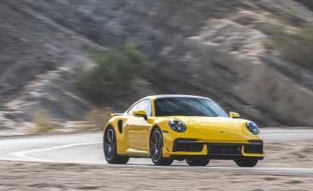 2021 Porsche 911 Turbo (Color: Racing Yellow; US-Spec) Front Three-Quarter Wallpapers  450x275 (141)