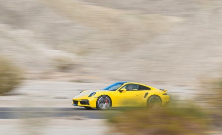 2021 Porsche 911 Turbo (Color: Racing Yellow; US-Spec) Front Three-Quarter Wallpapers 450x275 (143)