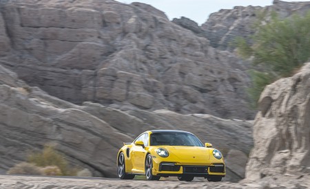 2021 Porsche 911 Turbo (Color: Racing Yellow; US-Spec) Front Three-Quarter Wallpapers 450x275 (144)