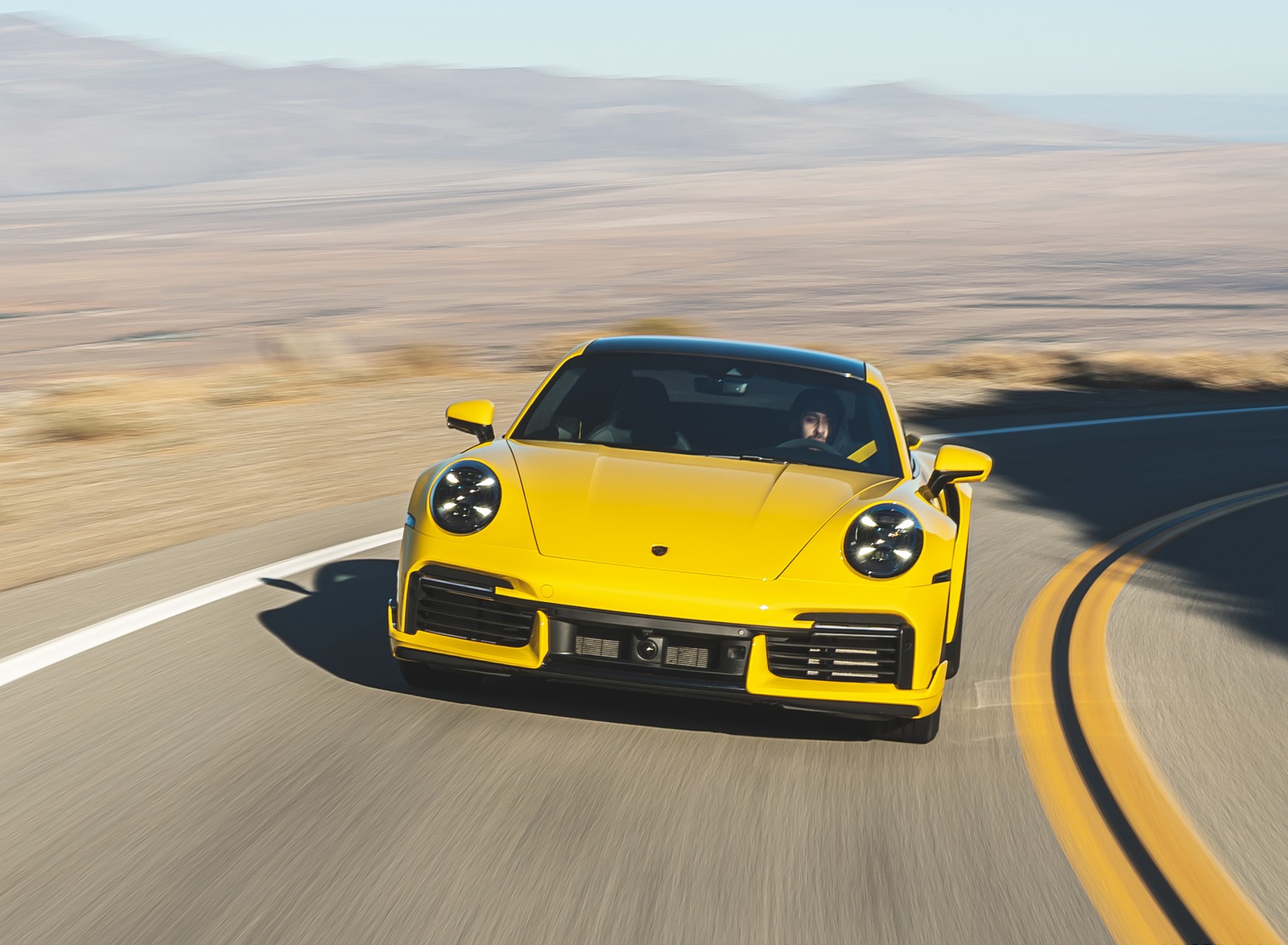 2021 Porsche 911 Turbo (Color: Racing Yellow; US-Spec) Front Wallpapers  #123 of 225