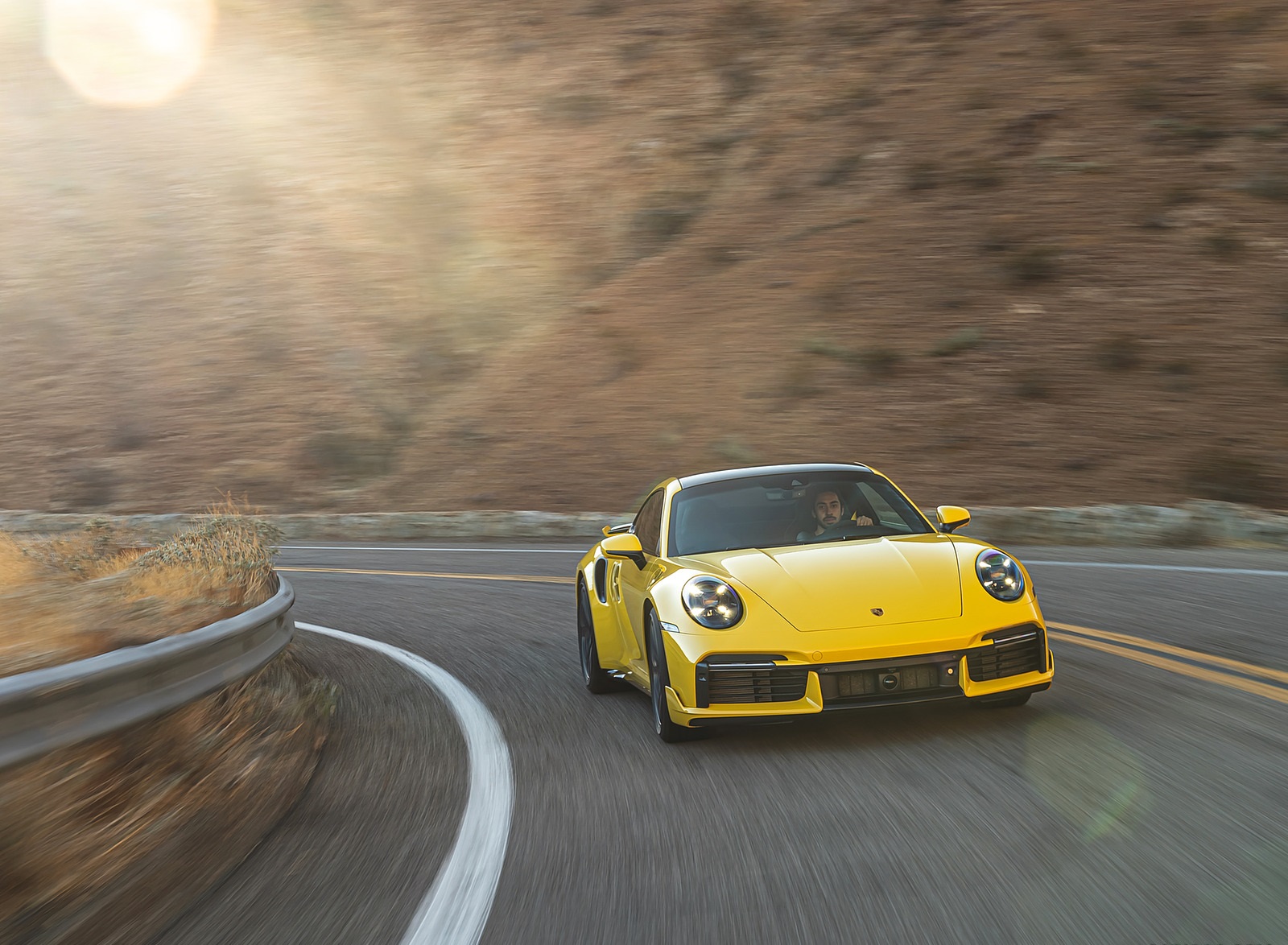 2021 Porsche 911 Turbo (Color: Racing Yellow; US-Spec) Front Wallpapers  #124 of 225