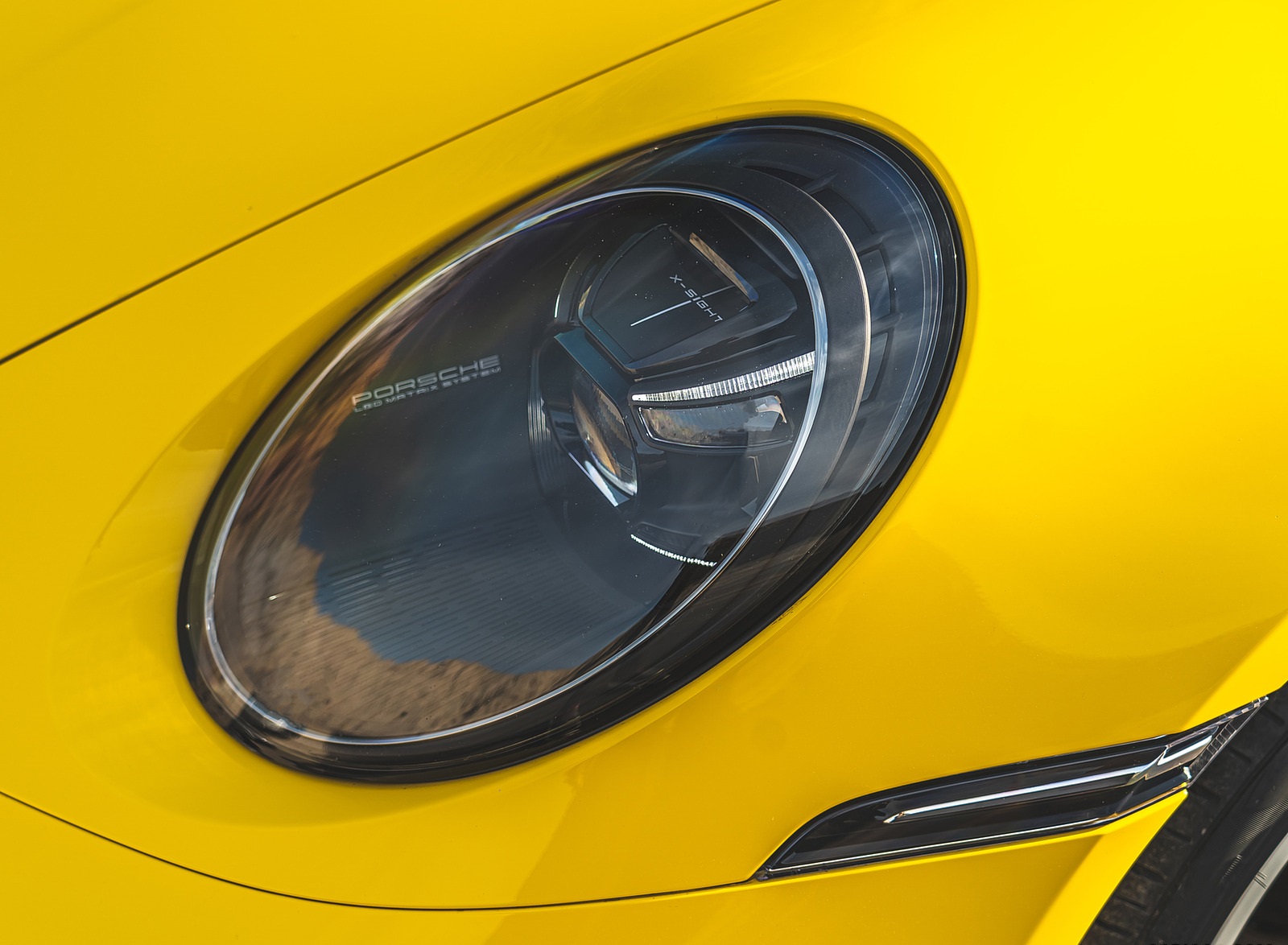 2021 Porsche 911 Turbo (Color: Racing Yellow; US-Spec) Headlight Wallpapers #166 of 225