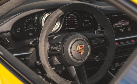 2021 Porsche 911 Turbo (Color: Racing Yellow; US-Spec) Interior Steering Wheel Wallpapers 450x275 (195)