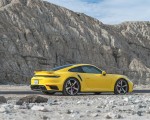 2021 Porsche 911 Turbo (Color: Racing Yellow; US-Spec) Rear Three-Quarter Wallpapers 150x120