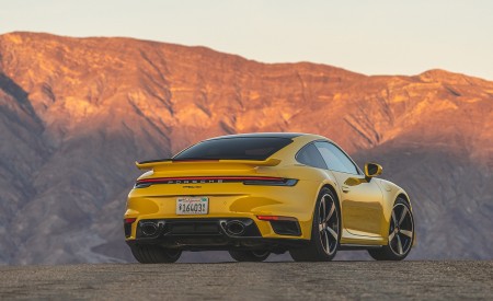 2021 Porsche 911 Turbo (Color: Racing Yellow; US-Spec) Rear Three-Quarter Wallpapers 450x275 (157)