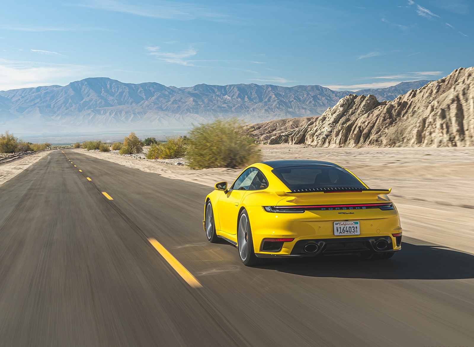 2021 Porsche 911 Turbo (Color: Racing Yellow; US-Spec) Rear Three-Quarter Wallpapers #130 of 225