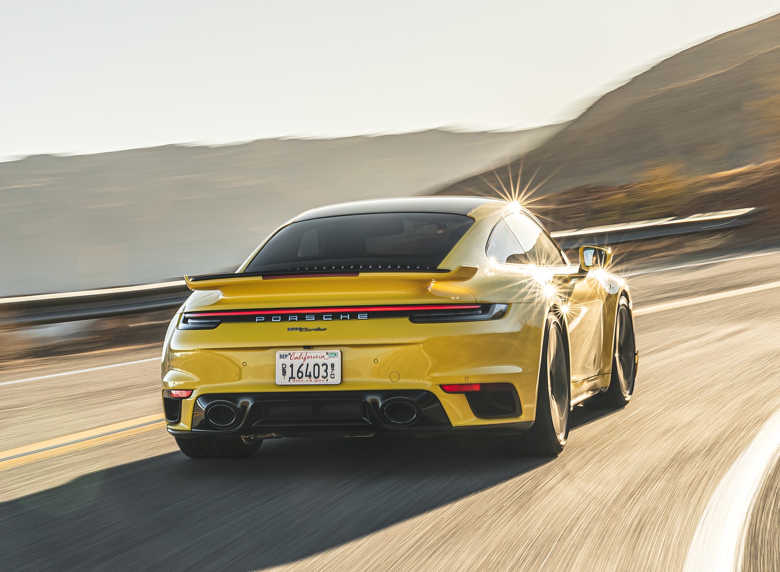 2021 Porsche 911 Turbo (Color: Racing Yellow; US-Spec) Rear Wallpapers #131 of 225